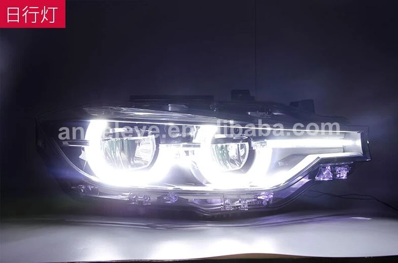 LED Angel Eyes Headlight For BMW F30 F35 318 320 325 328 330 335 2013-2015 Year CN