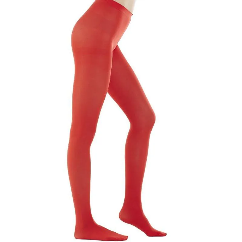 Wholesale Bright Colorful Ladies Tights 80d Opaque Solid Color Footed