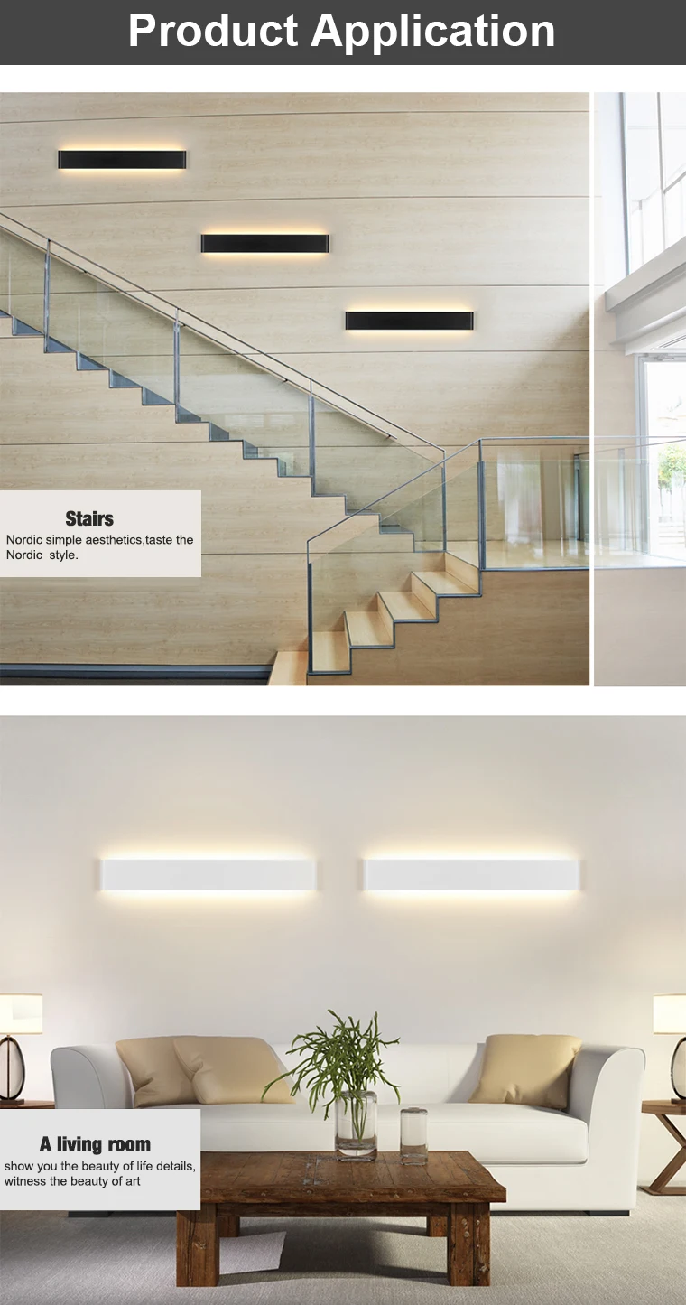 Wall Mounted 10W 24W 36W Boundary Indoor Modern Decorative Hotel LED Wall Light