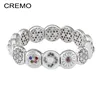 Changeable Red Crystal Modular Elastic Links Clasps Connector Charm Parts Diy Flower Bracelet
