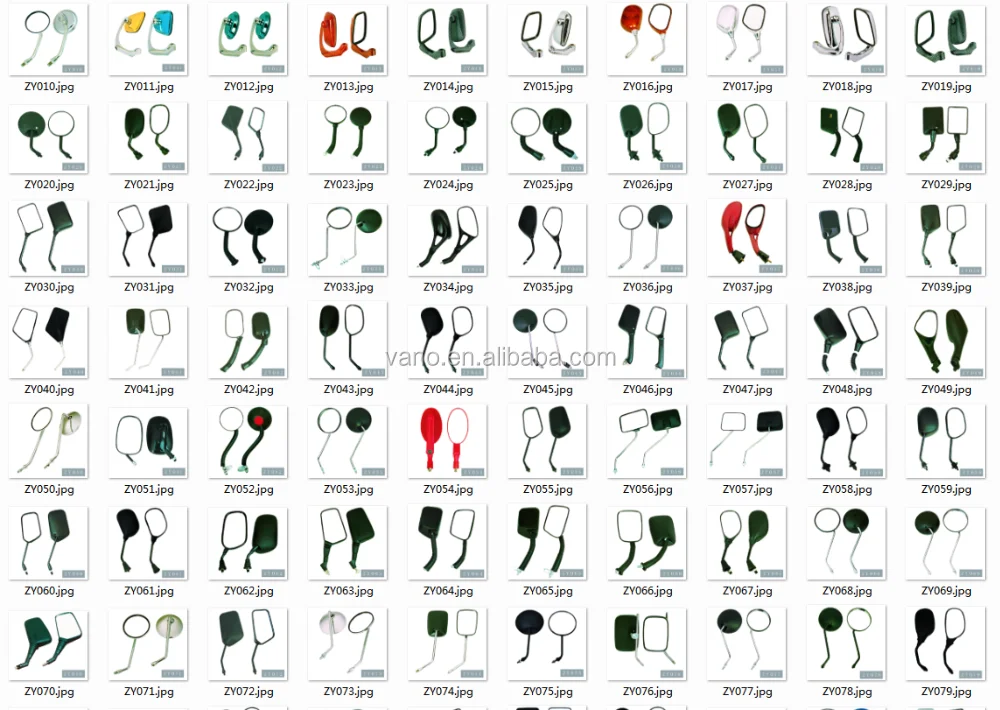 8mm blue ABS motorcycle side rear view mirrors