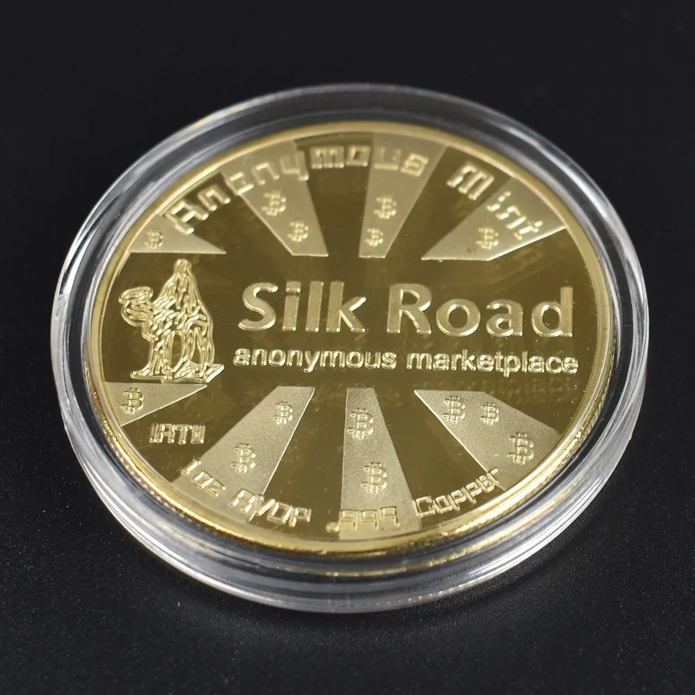 New Design Silk Road 24k Gold Plated Bitcoin For Collection - Buy Gold