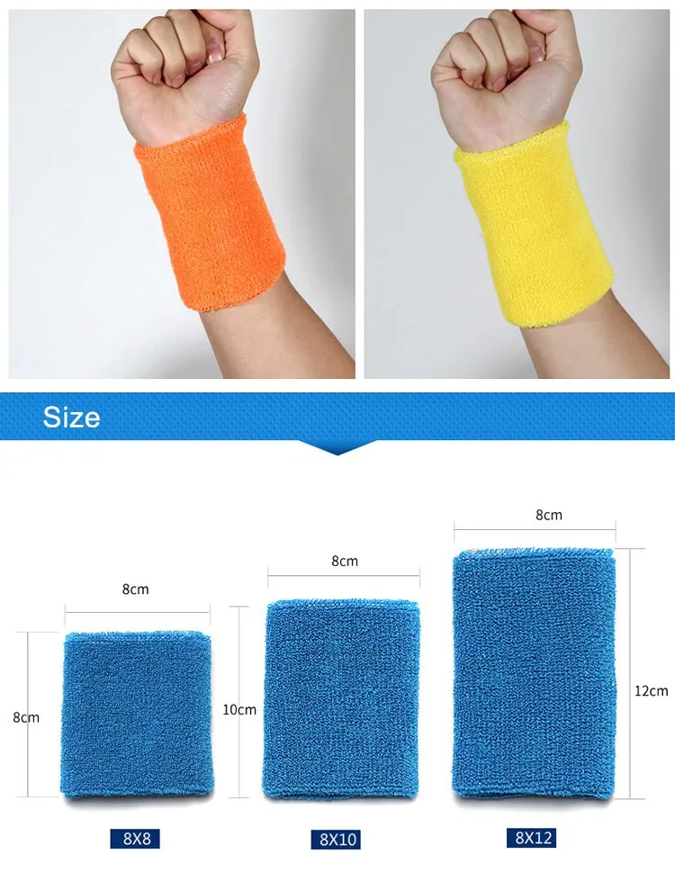 Unisex Sport Cotton Wrist Wrap Brace Support Cuff Sweat Bands