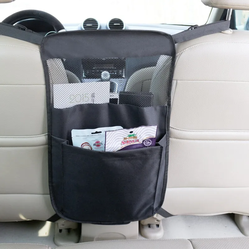 Auto Car Back Seat Between Seat Protection Storage Mesh Organizer Pouch