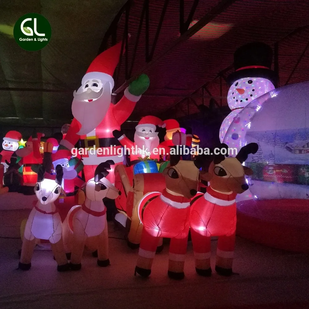 New Product High Power Motion Led Airblown Giant Christmas Inflatable