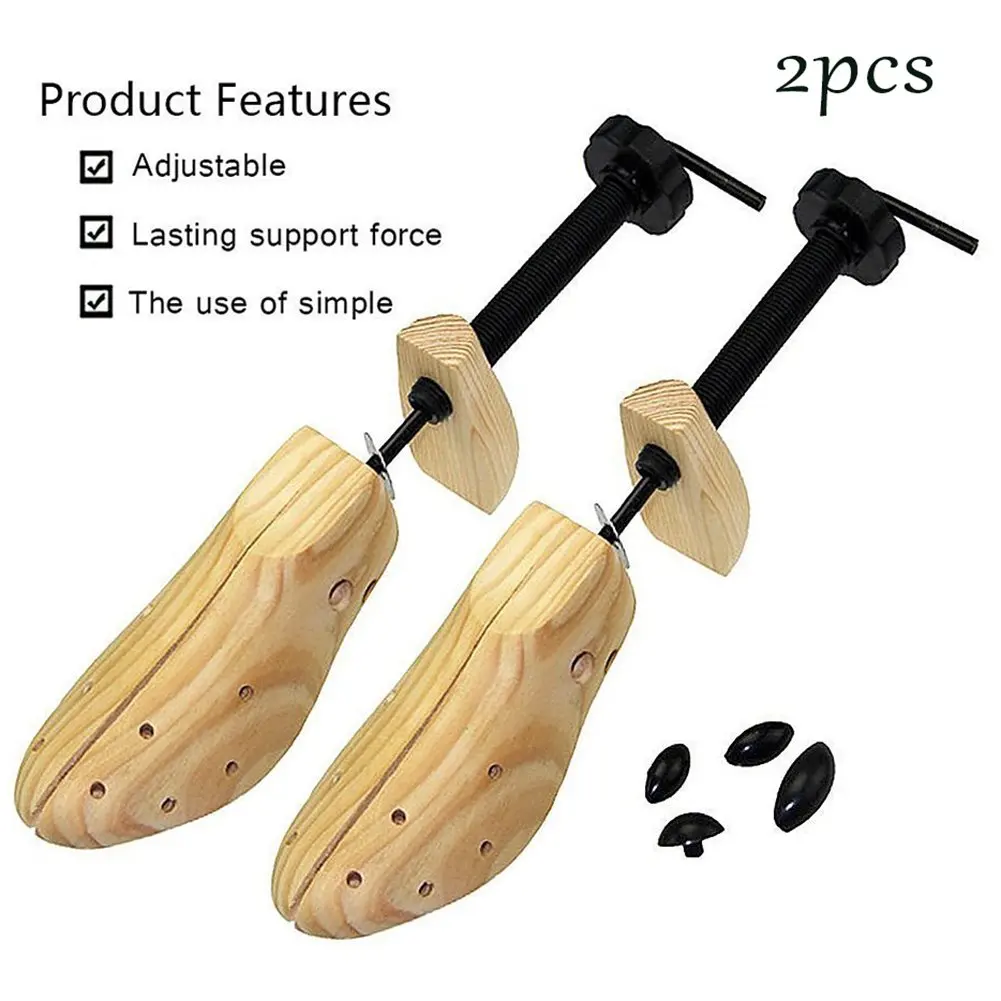 Zamango Pair of Premium Professional 2-way Cedar Shoe Trees Wooden Shoe Stretcher Shaper for Woman's Size 10--13.5 Man's Size 8.5--12 Stretches Length & Width(Large)