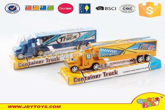 Cheap toy PVC cover true color pull back container car