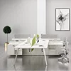Office partition table 4 person desk office divider partitions with slanted legs