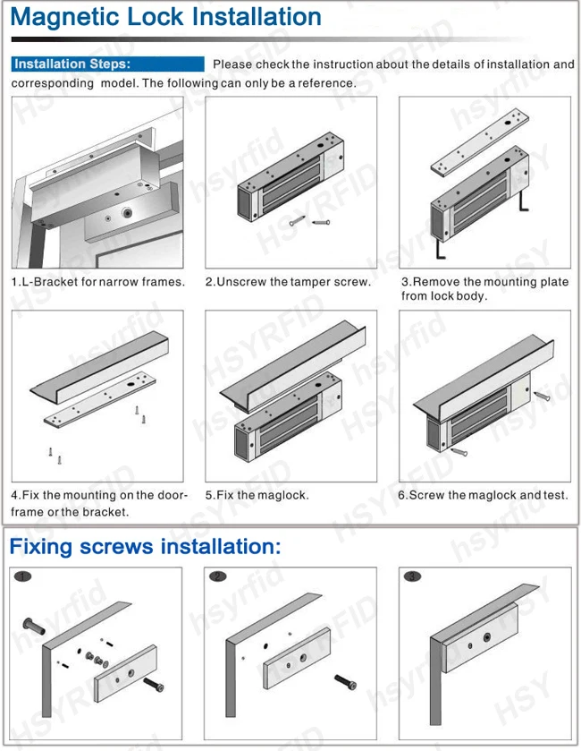 Optional Lock Bracket Frameless Glass Door Electromagnetic