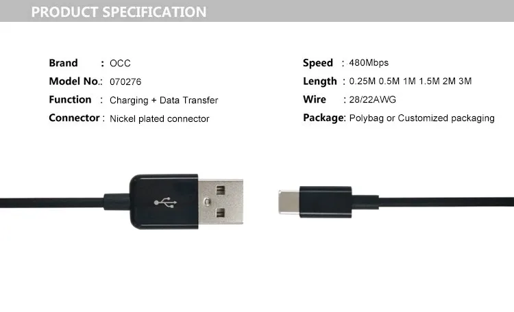 Factory Cheap Price USB Type C Cable USB 2.0 Fast Data Sync Charger Cable - ANKUX.COM
