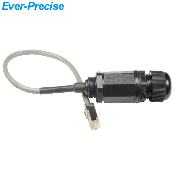 Waterproof Rj45 Cat 5 5e 6 Gland Lan Cable Coupler Connector