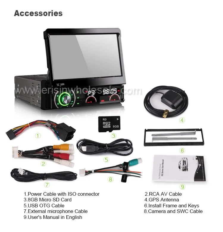 Erisin Es3090a 1 Din Bluetooth Car Audio System With Gps Buy 1 Din