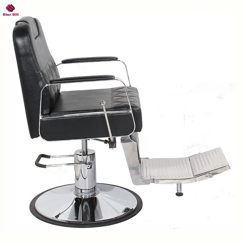 High Quality Chrome Round Base Reclining Hydraulic Barber Chair Buy