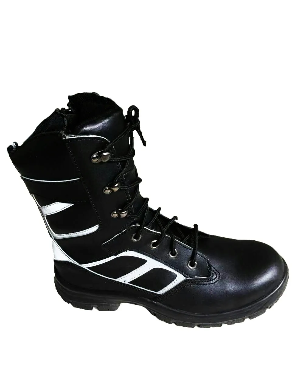 Firefighter Boots With Laces And Zipper 