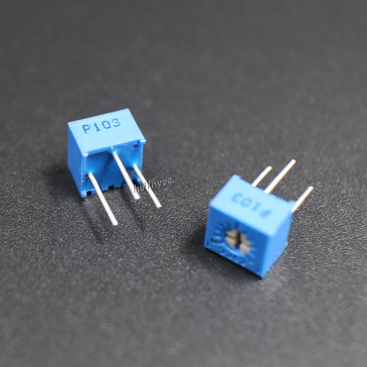 3386P-1-201 200 Ohm 3//8 Square Cermet Single Turn Trimmer Potentiometers 10 Pcs