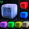 Battery Operated Color Change Led Light up Table Alarm Clock with Logo