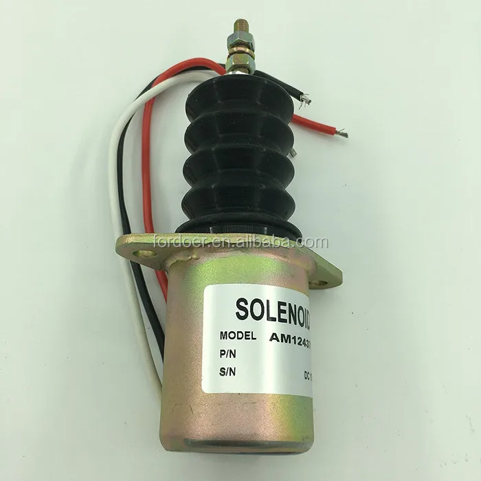 New AM124379 Fuel Shut Off Solenoid for JOHN DEERE 415 455 F915 F925 F935