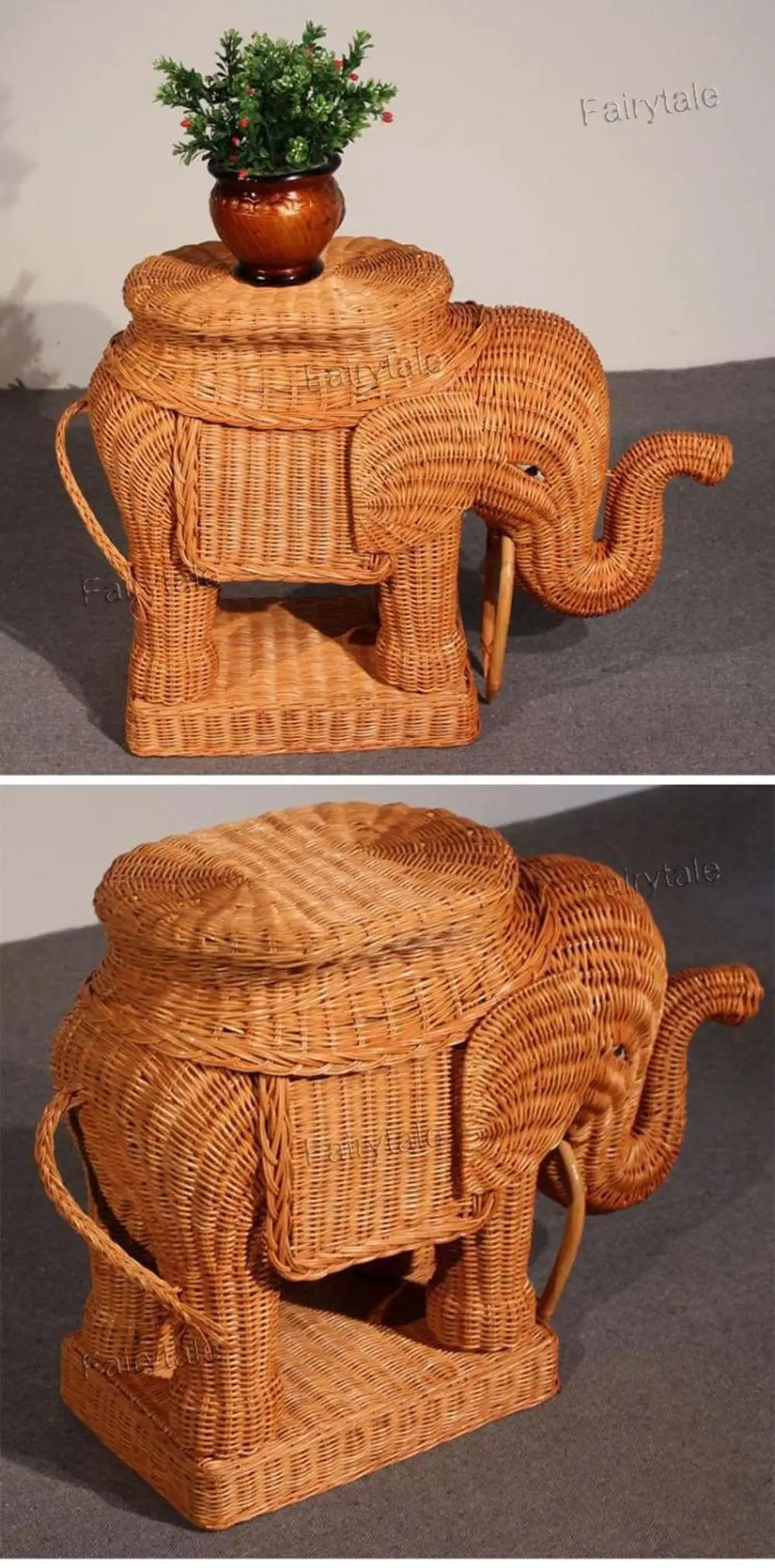 Elephant Flowerpot Holder Stand Decorative Animal Shape