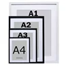 1.8cm Thickness Plastic Poster Photo Frame A1 A2 A3 A4