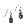EXCELLENT-STYLE-Women's Stainless Steel IP Gun Metal with Multi Pave Set Light Amethyst CZ Drop Earrings