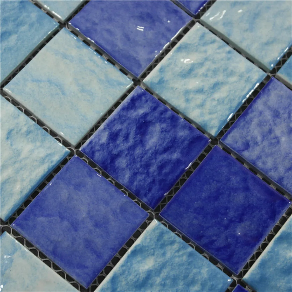 Piscine carreaux bleu mosaïque en céramique et pas cher intérieur ...
