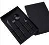 Amazon top seller 2018 flatware sets 18 10 matt black dinnerware set, matte black flatware