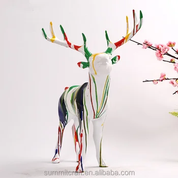 Home Decor Multicolor Resin White Large Animal Indoor Deer Statues Home Decor Multicolor Resin White Large Animal Indoor Deer Statues