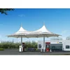 Aluminum frame PVDF fabric gas station architecture tensile membrane structure