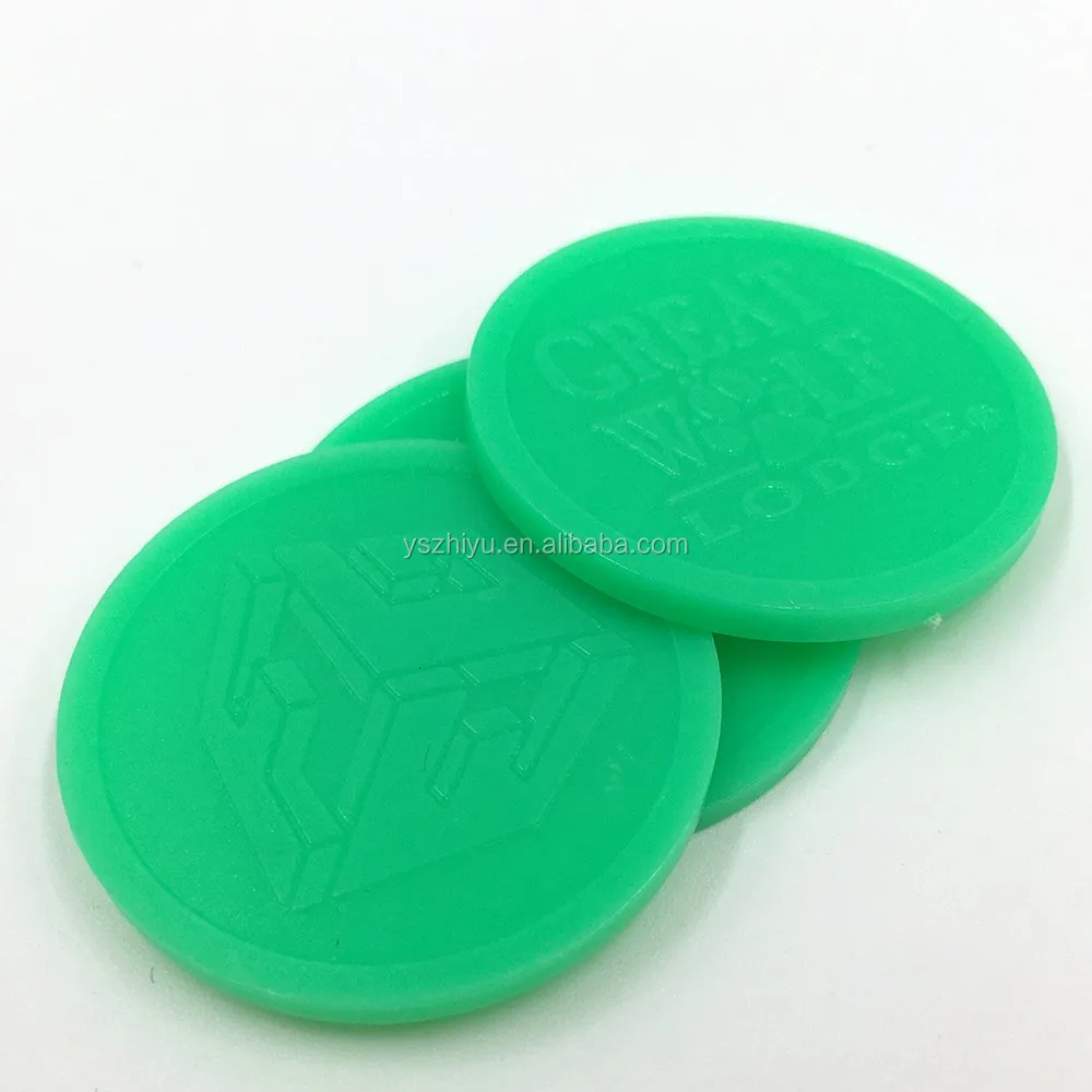 Different Size Cheap Custom Embossed Plastic Token Coins Buy Token