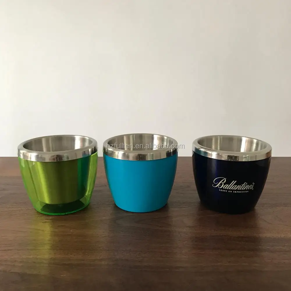 small ice buckets stainless steel