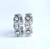 2017 new arrive top quality pink clear cz wide band vintage women aged jewelry silver ring