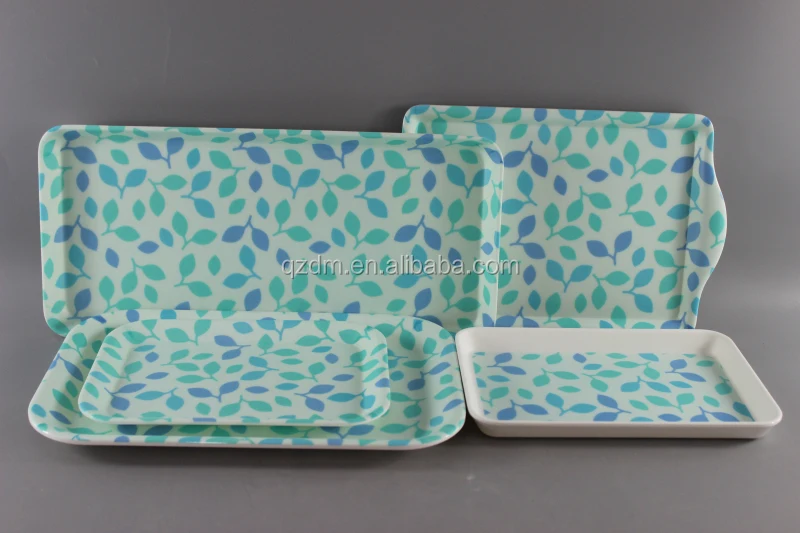 Homeware Melamine tray Plastic tray Set Non-slip surface