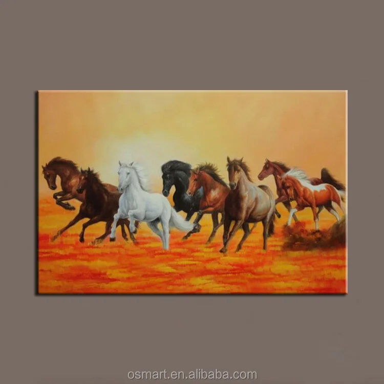 Art Factory Feng Shui Eight Horse Canvas Painting Limited Edition