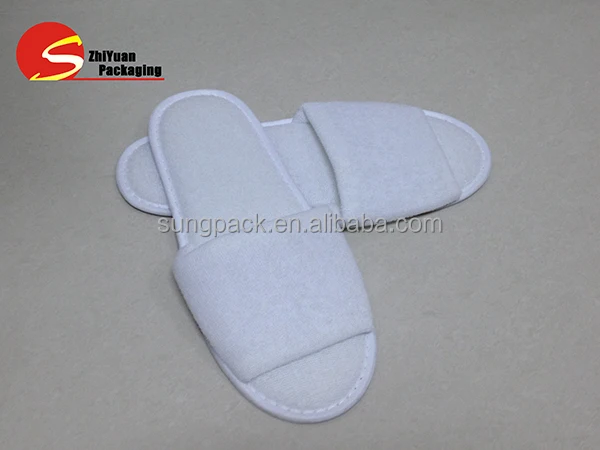 Velour Hotel Slippers In Eva Rubber Sole Disposable Guest Slippers For ...