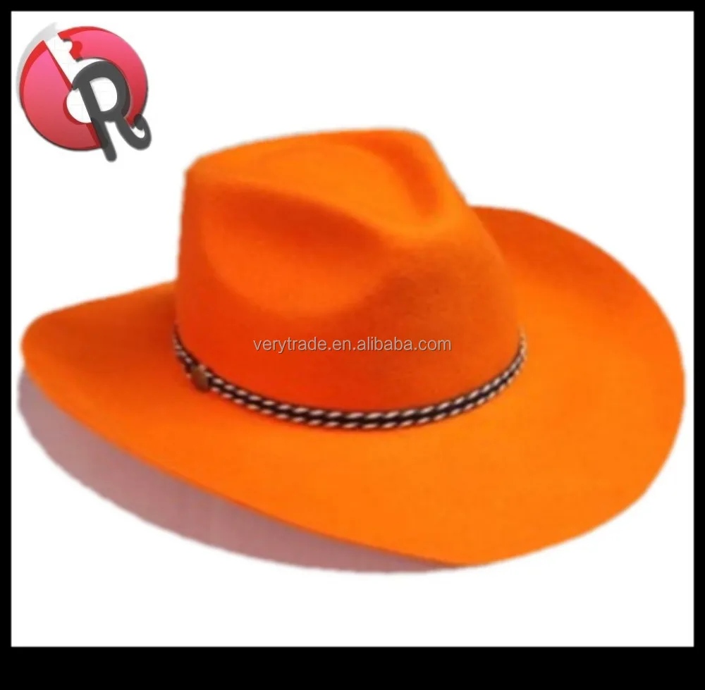 hunter orange cowboy hat