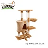 2017 Trending Products Cat Tree Parts Wooden Board House With Ladder Hammock