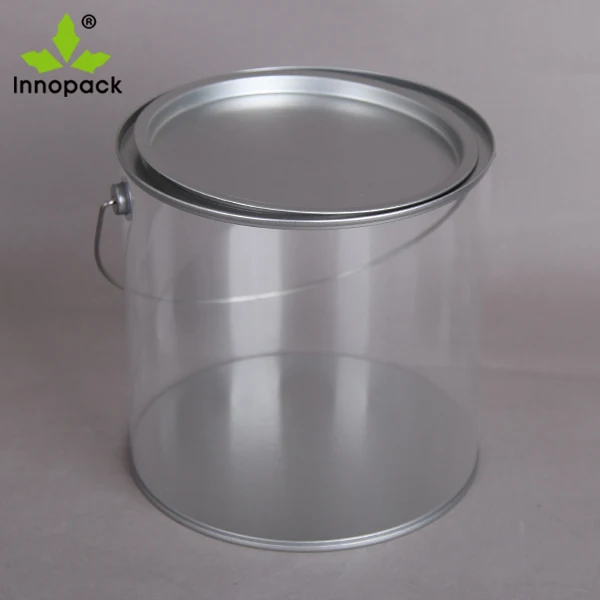 Paint Using Clear Pet Plastic Can With Metal Handle 1 Gallon - Buy ...