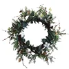 20 Inch Artificial cypress leaf pip berries Christmas Decorative Dried Cotton Wreath