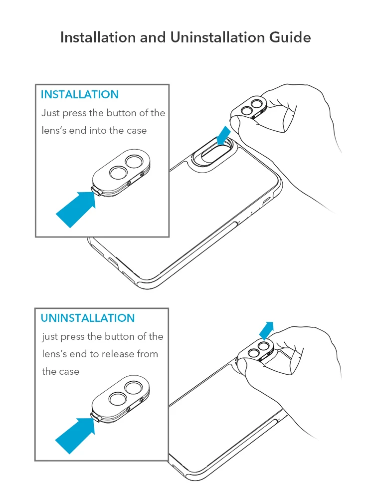 Camera Lens Phone Case For Iphone X/xs Max Professional Telephoto Wide