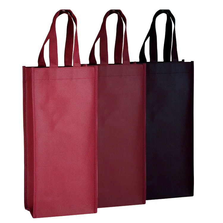 Wholesale Reusable Pp Non Woven Wine Bottle Bags Nonwoven Red White