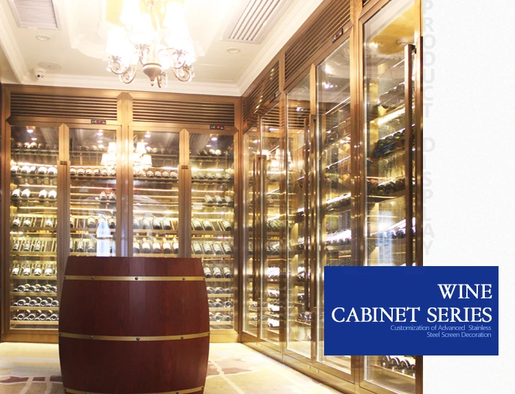 commercial cooling stainless steel display cabinets with lights luxury wall large wine whiskey display cabinet