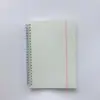 student a5 size clear PVC material cover silver spiral notebook