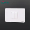 Factory Price Lonon PC cover white smart touch Two Gang one way wireless switch