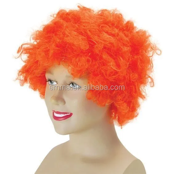 orange afro wig