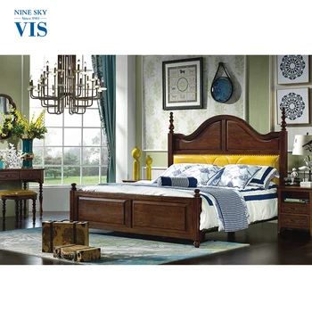 factory direct wholesale solid wood cheap fancy bedroom furniture