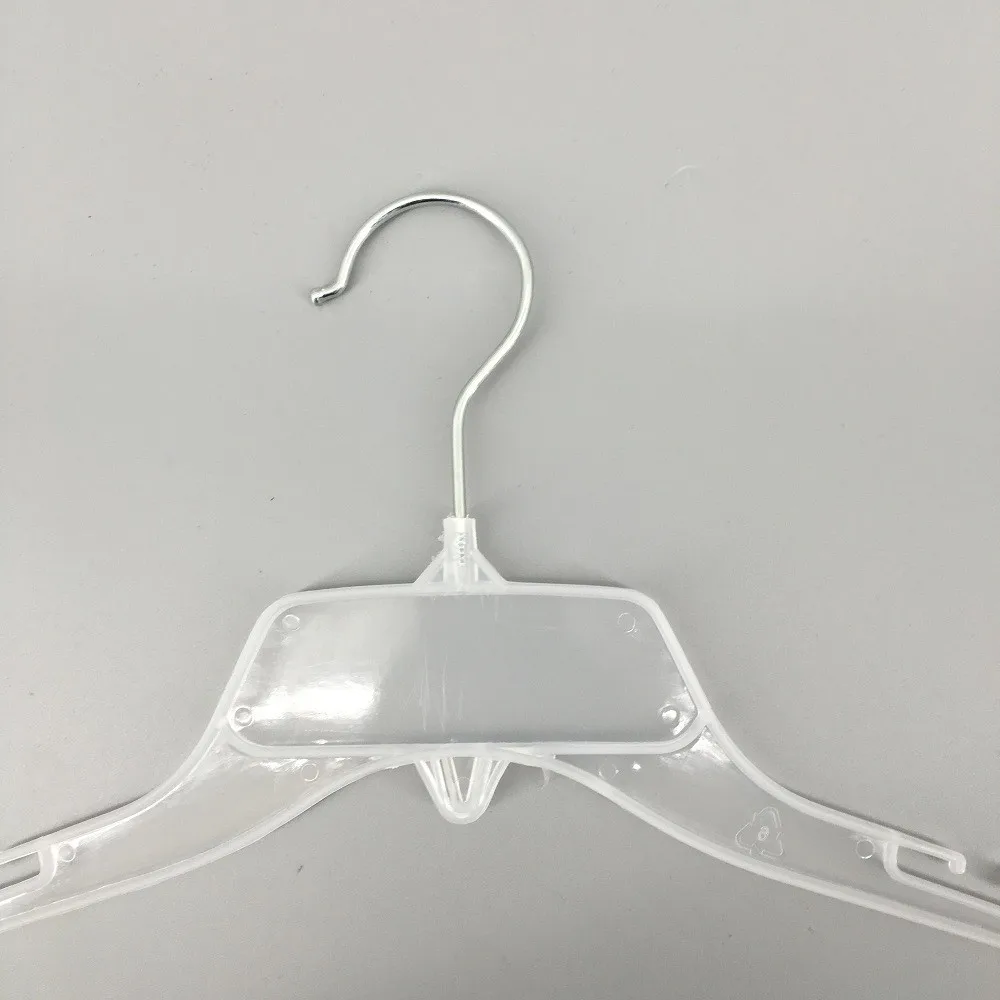 Custom Cheap Plastic Coat Hanger And 1022 Shoulder 43cm Plastic Black
