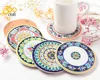 Bohemian style 360 CRAFT 6-Piece Absorbent Stone Coaster set drink spills coasters