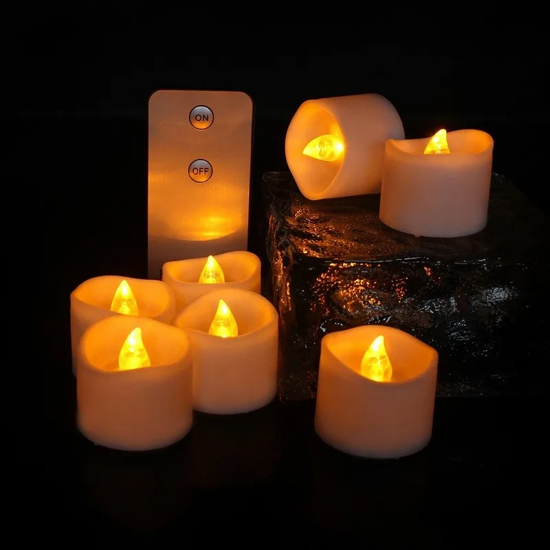 remote control flickering white candles