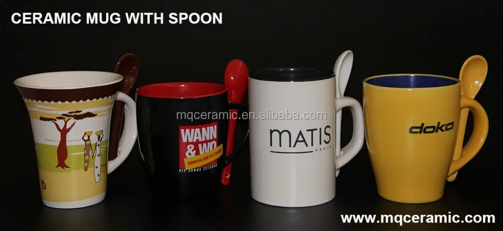 CERAMIC MUG WITH SPOON