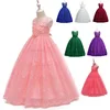 cute flower girls princess frocks simple designs latest party children clothes evening tulle patterns dresses made in China